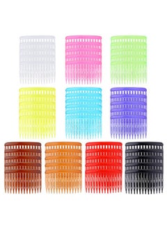 Lawie Lawie 50 Pack Clear White Black Colorful Small Plastic Side Hair Combs 14 Teeth Slide Hair Barrette Clips for Women Bridal Wedding Veil Comb DIY Crafts Decorative Headpiece French Updo Bun Accessories  - Image 1