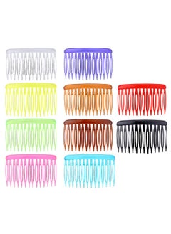 Lawie Lawie 50 Pack Clear White Black Colorful Small Plastic Side Hair Combs 14 Teeth Slide Hair Barrette Clips for Women Bridal Wedding Veil Comb DIY Crafts Decorative Headpiece French Updo Bun Accessories  - Image 4