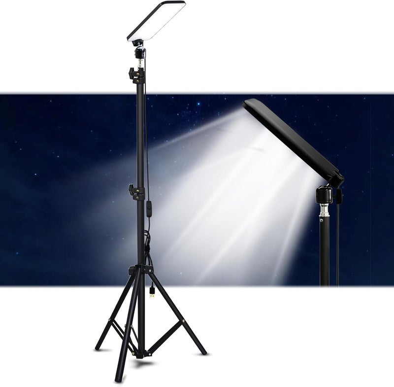 Video Light for Streaming – USB LED Light – Adjustable Tripod Stand, Dimmable Brightness, Improves Lighting for Video Calls & Gaming, Perfect for Remote Work or Vlogging  - Image 2