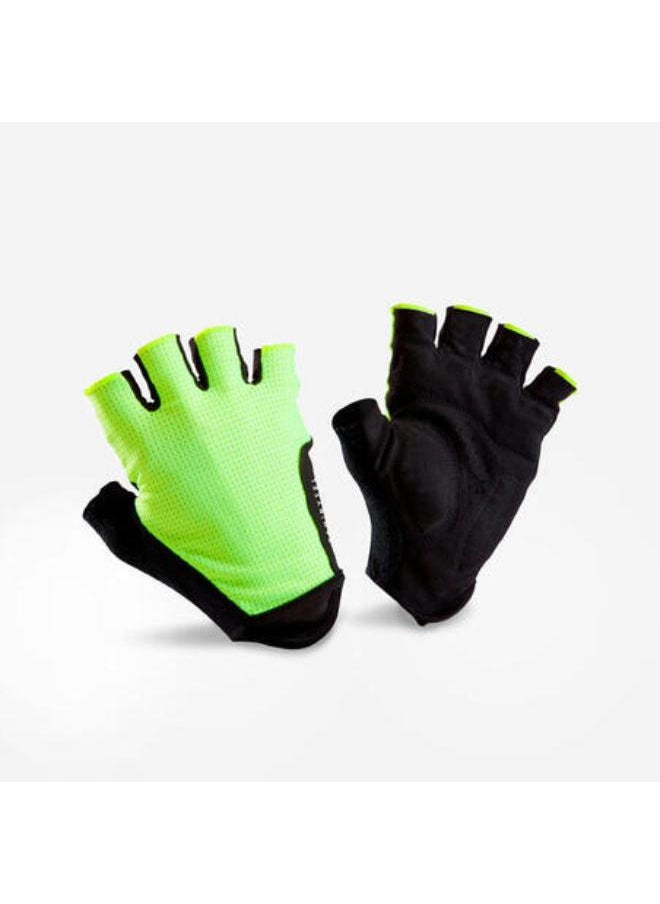 VAN RYSEL Road Cycling Gloves 500 - Neon Yellow  - Image 1