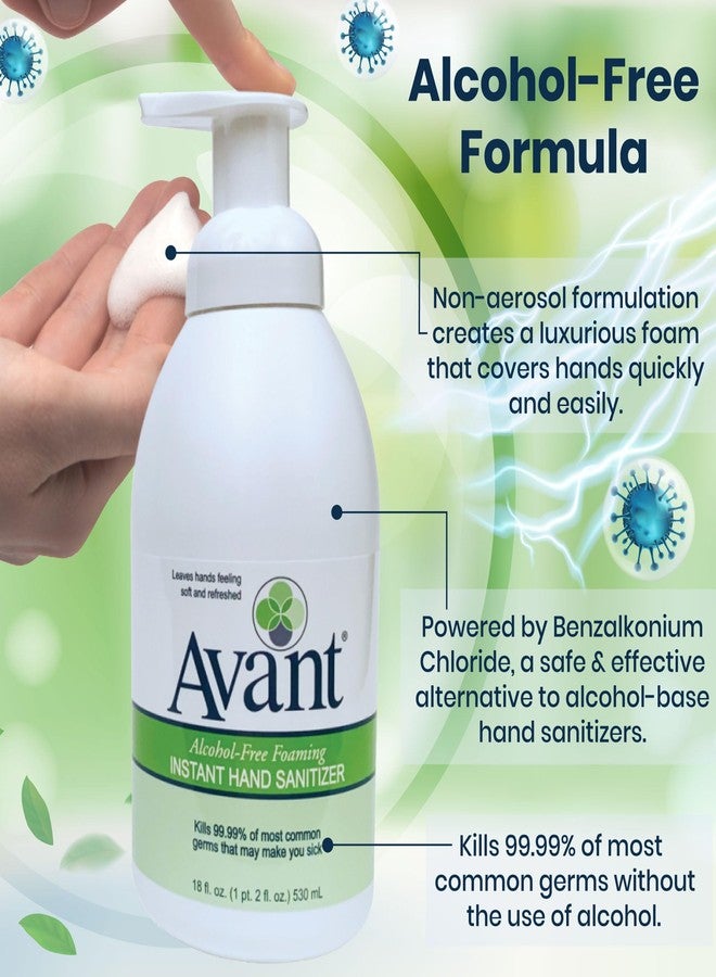 Avant® Alcohol-Free Foaming Hand Sanitizer, 18 oz Bottle 2-Pack bulk - Image 3