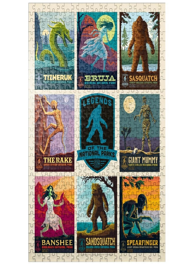 MyPuzzle.com Legends of The National Parks: Multi-Image Print - Edition 4, Vintage Poster - Premium 500 Piece Jigsaw Puzzle for Adults - Image 1