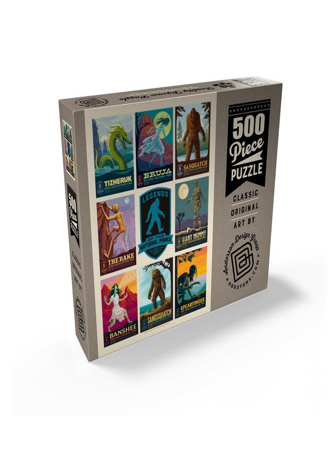 MyPuzzle.com Legends of The National Parks: Multi-Image Print - Edition 4, Vintage Poster - Premium 500 Piece Jigsaw Puzzle for Adults - Image 2