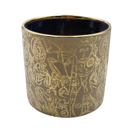 FOX & FERN Premium Ceramic Planter with Drainage-Hole for Vibrant Garden | Enhance The Ambiance of Your Home, Office or Garden (Dia. 5") (GA134B-010-GS) - Image 1