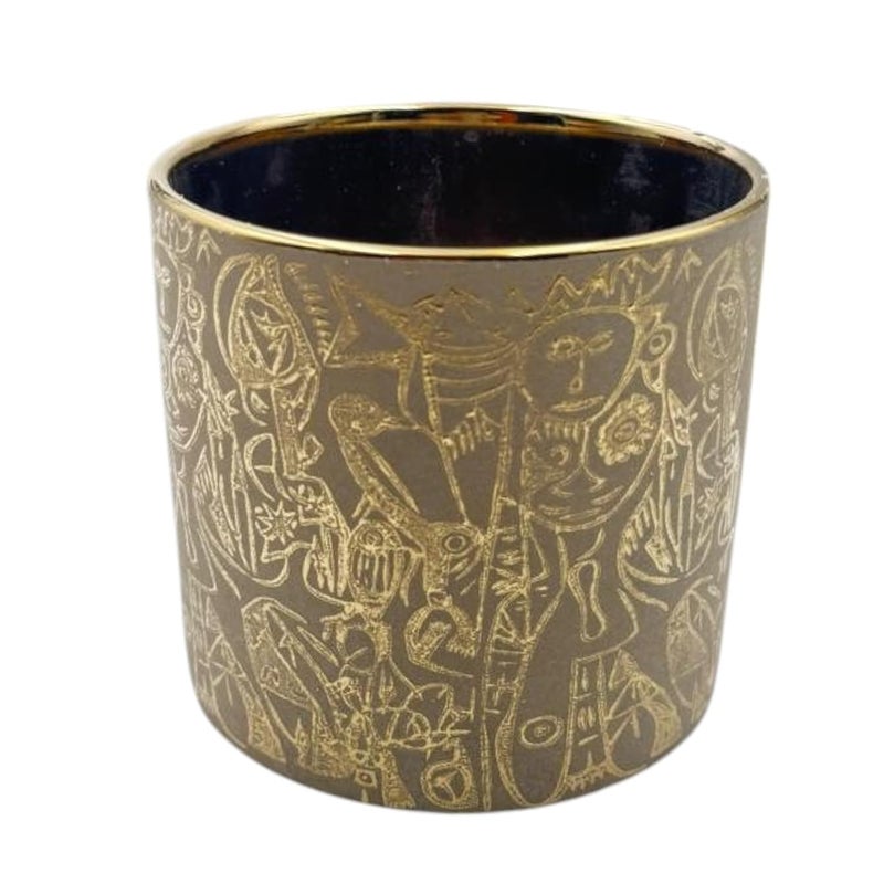 FOX & FERN Premium Ceramic Planter with Drainage-Hole for Vibrant Garden | Enhance The Ambiance of Your Home, Office or Garden (Dia. 5") (GA134B-010-GS) - Image 5
