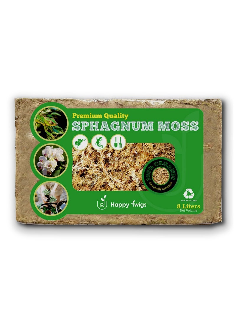Happy Twigs 100g Premium Compressed Long Fibered Dried Sphagnum Moss Natural Potting Mix for Succulent, Carnivorous Plants, Orchid Plant Soil, Air Layering, Mulching, Propagation, Reptile or amphibiansâ€™ terrariums - Image 2