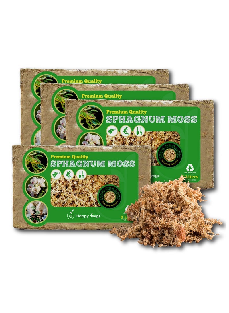Happy Twigs 100g Premium Compressed Long Fibered Dried Sphagnum Moss Natural Potting Mix for Succulent, Carnivorous Plants, Orchid Plant Soil, Air Layering, Mulching, Propagation, Reptile or amphibiansâ€™ terrariums - Image 1