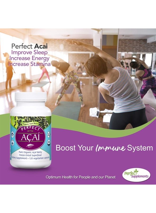 Perfect Supplements – Organically Grown Perfect Acai - Freeze-Dried Acai Supplement– 120 Vegetable Capsules - Image 3