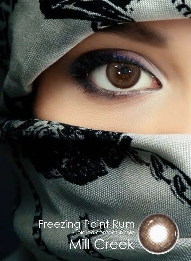 ميل كريك لنزات ملابس ملونة Mill Creek بحجم 14.2 ملم – يمكن استخدامها لمدة 12 شهرًا – زوج واحد من لنتين – لنزات رام بدرجة انجما - Image 1