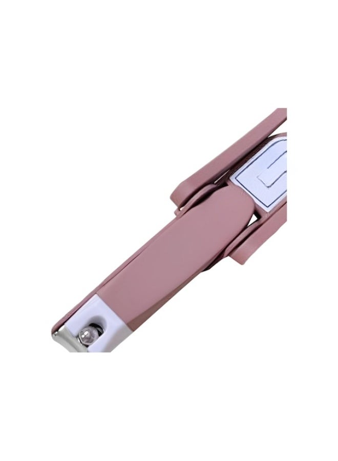 Magnifying glass nail clippers for the elderly and children multifunctional large opening pliers coffee color - Image 5