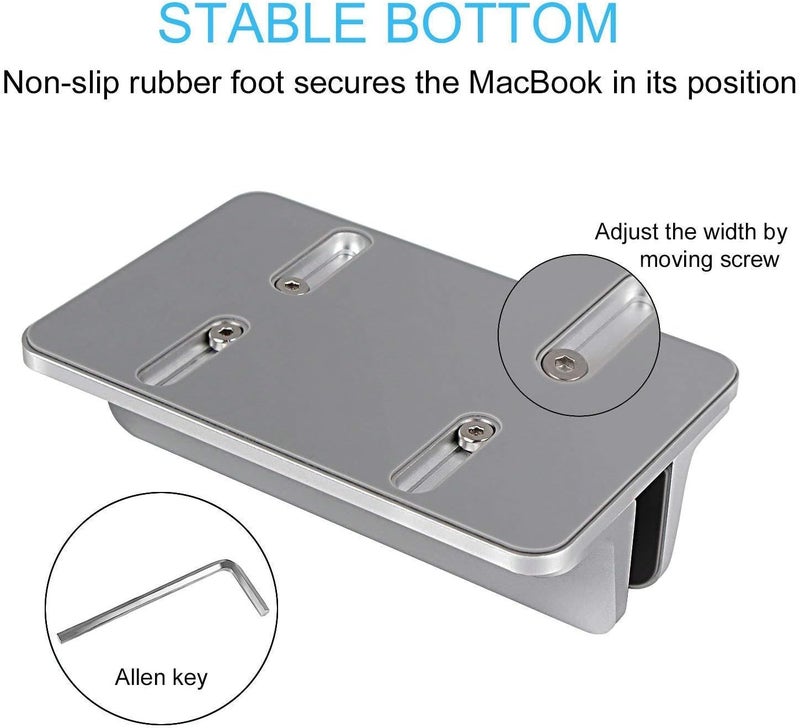 Smilee Vertical Laptop Stand - Adjustable Desktop Holder for Laptops up to 17.3 inches (Grey, 1 Slot) - Image 5