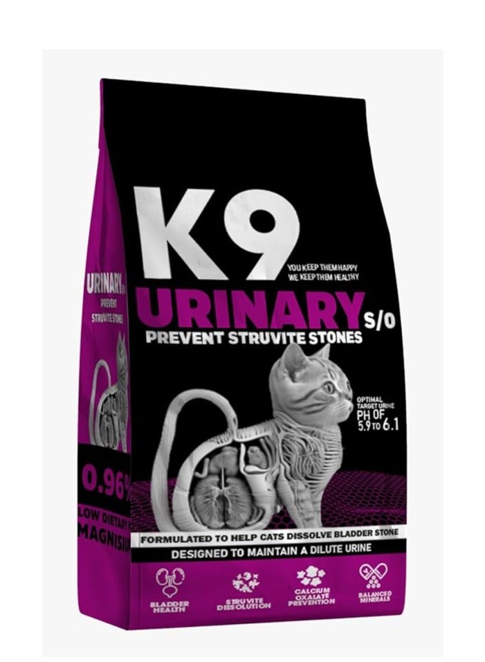 K9 Dry Food for Adult Cats - Urinary S/O help maintain urinary tract health  500g - Image 1