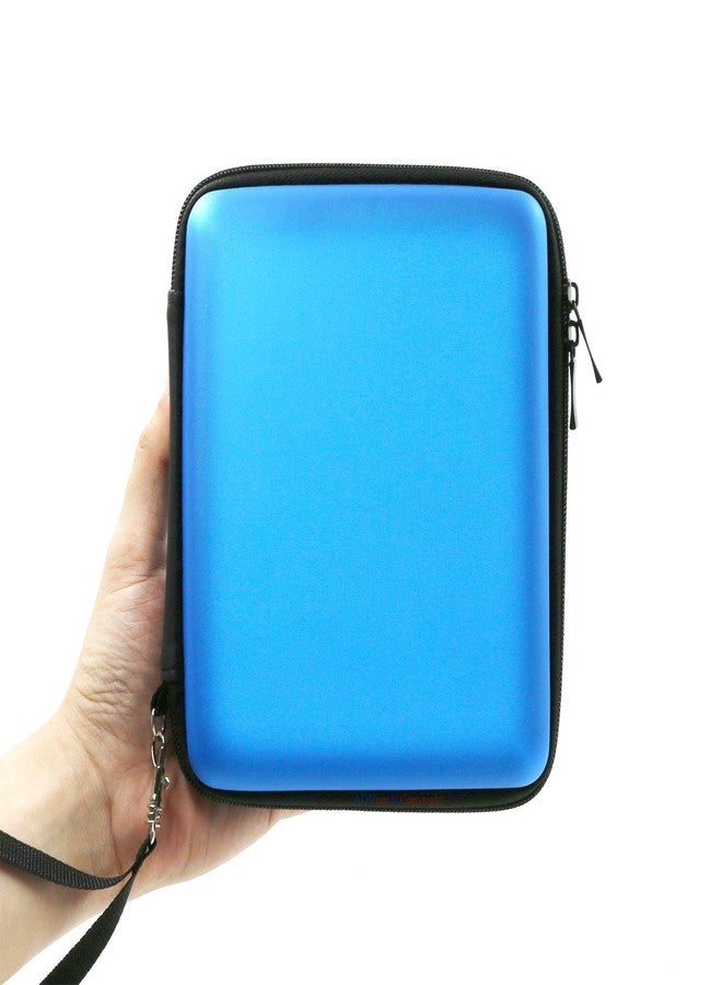 ADVcer 2DS Case, EVA Waterproof Hard Shield Protective Carrying Case with Hand Wrist Strap and Double Zipper for Nintendo 2DS (Blue) - Image 1