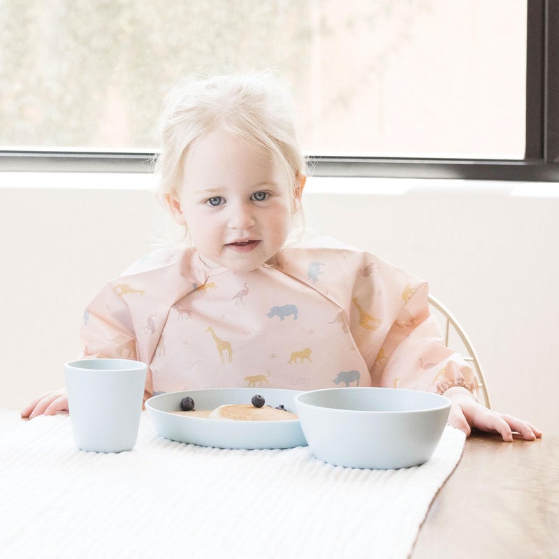 Tiny Twinkle Long Sleeve Bib for Babies & Toddlers - Waterproof Smock Bib for Eating - Machine Washable & Mess-Proof, Baby Feeding Essential & Shower Must-Have(Petite Safari, 6-24M) - Image 2