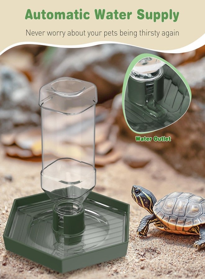 باوفلي وعاء ماء للزواحف من باوفلاي، وعاء ماء للسلاحف، وعاء ماء للثعابين والتنين الملتحي، موزع ماء أوتوماتيكي كبير الحجم لأحواض الزواحف والسلاحف والسحالي والحرباء. - Image 4