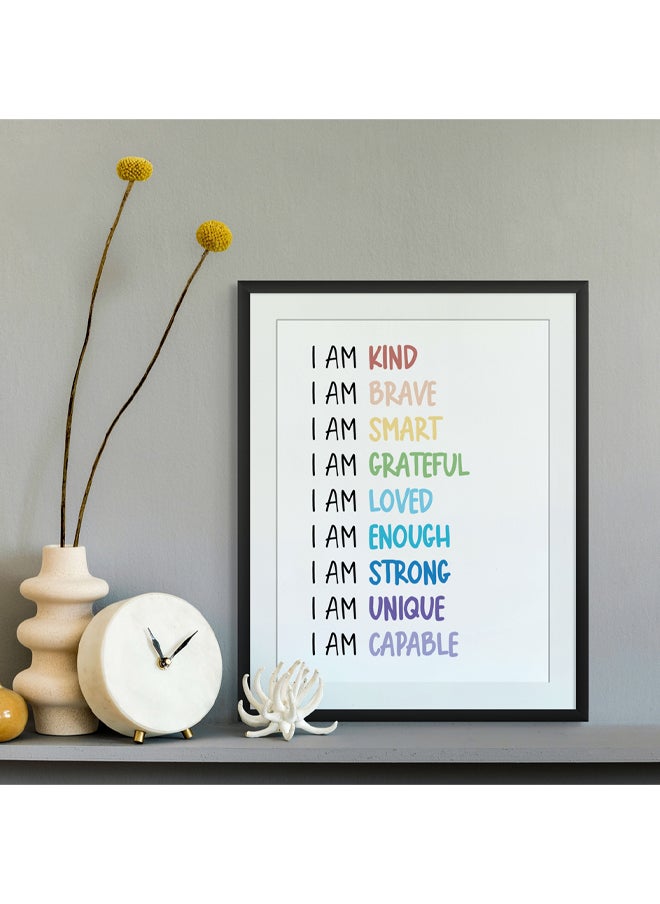 Art Decor Framed Fine Art of Kids Inspirational Quotes Portrait Positive Affirmation Print with Matt Board Wall Décor for Playroom Classroom Nursery Kid Bedroom Children Room Gifting - pzsku/ZE77C7C44AB5F5C965CC2Z/45/_/1729853335/357c6bd6-7628-4140-ab41-1e1828cd86fb