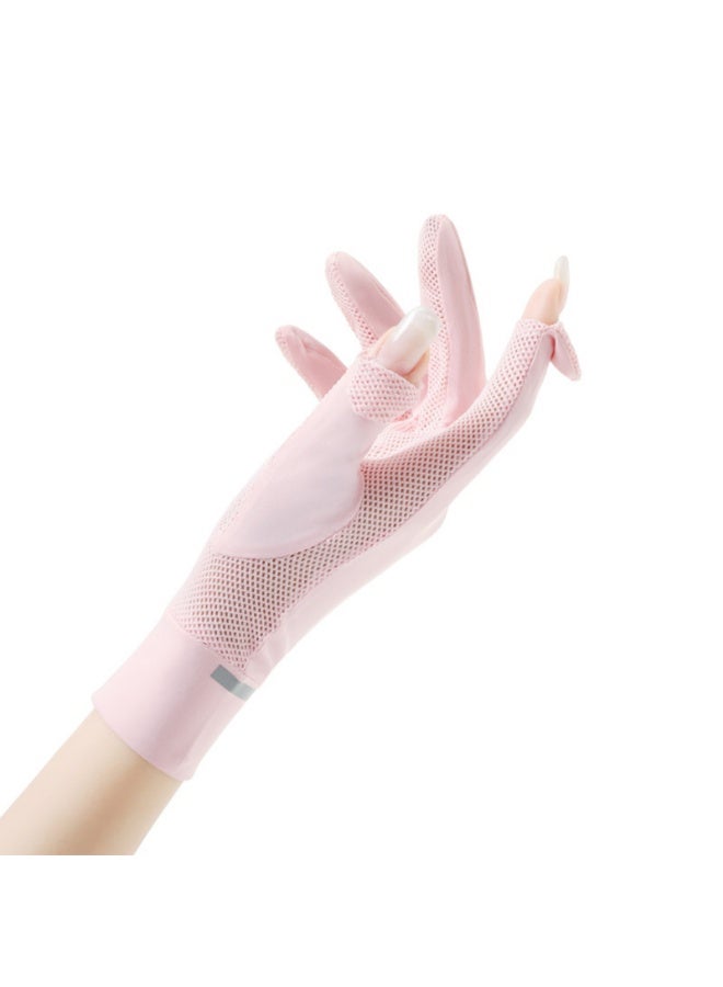 Women Summer Gloves,Ice Silk UV Protection Women's Driving Gloves - Image 2