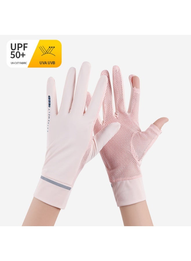 Women Summer Gloves,Ice Silk UV Protection Women's Driving Gloves - Image 4