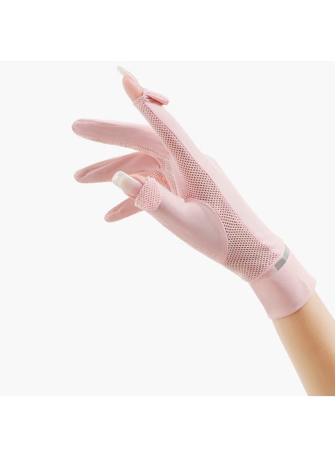 Women Summer Gloves,Ice Silk UV Protection Women's Driving Gloves - Image 5