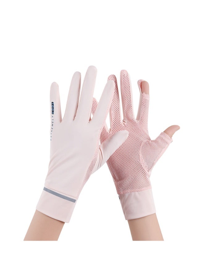 Women Summer Gloves,Ice Silk UV Protection Women's Driving Gloves - Image 1