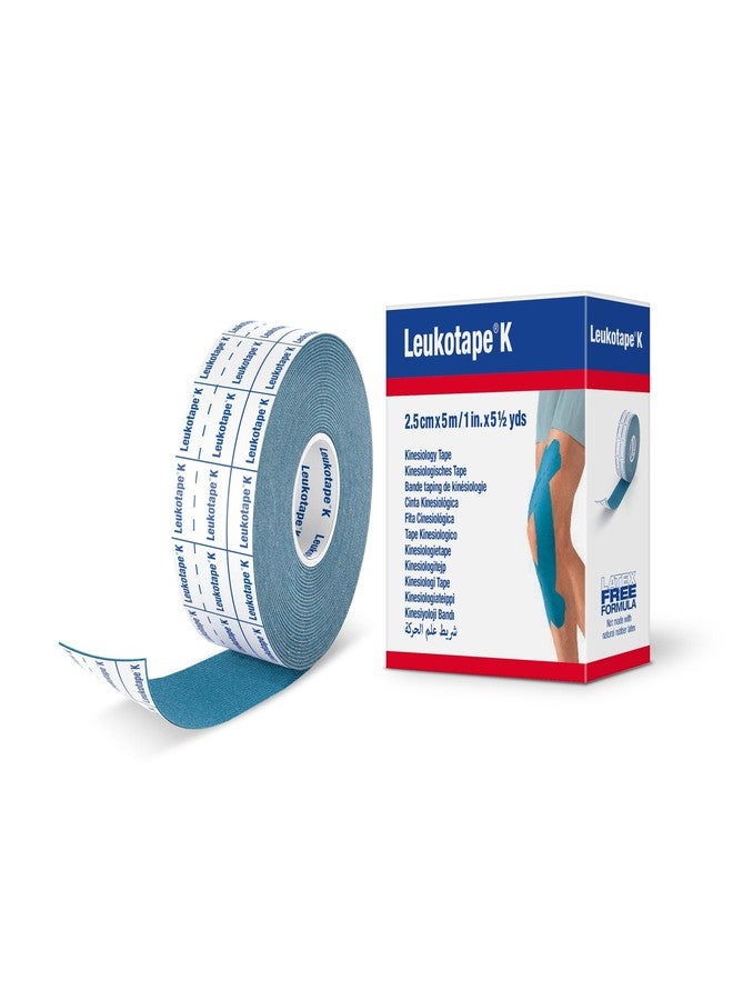 Leukotape K Kinesiology Tape (Blue, 2.5cm x 4.5m) - Image 1