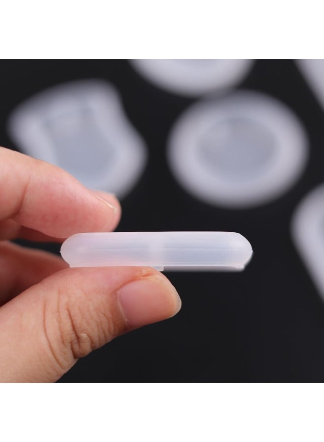 6pcs DIY Keychain Pendant Silicone Mold Set Crystal Epoxy Resin Mold Round Rectangle Pendants Jewelry Making Casting Mould - Image 4