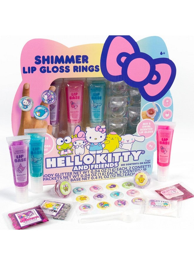Horizon Group USA Horizon Group USA Sanrio Hello Kitty and Friends Shimmer Lip Gloss Making Kit, Makes 5 Hello Kitty Glitter Lip Gloss Rings, DIY Hello Kitty Lip Gloss Kit, Great Birthday Gift for Ages 6+  - Image 1