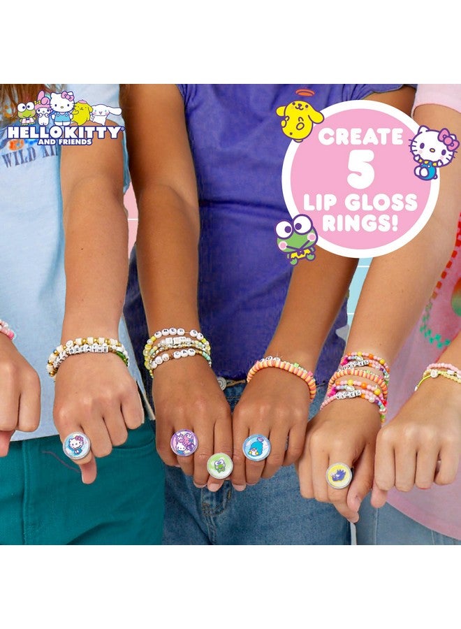 Horizon Group USA Horizon Group USA Sanrio Hello Kitty and Friends Shimmer Lip Gloss Making Kit, Makes 5 Hello Kitty Glitter Lip Gloss Rings, DIY Hello Kitty Lip Gloss Kit, Great Birthday Gift for Ages 6+  - Image 2
