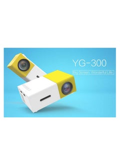 YG300 Portable QVGA LED 400 Lumens Projector With Remote Control YG300 White/Yellow - pzsku/ZE77C957F6640A89507DEZ/45/_/1706730258/c9211aa6-7419-413b-bfa2-e4ed02193a03