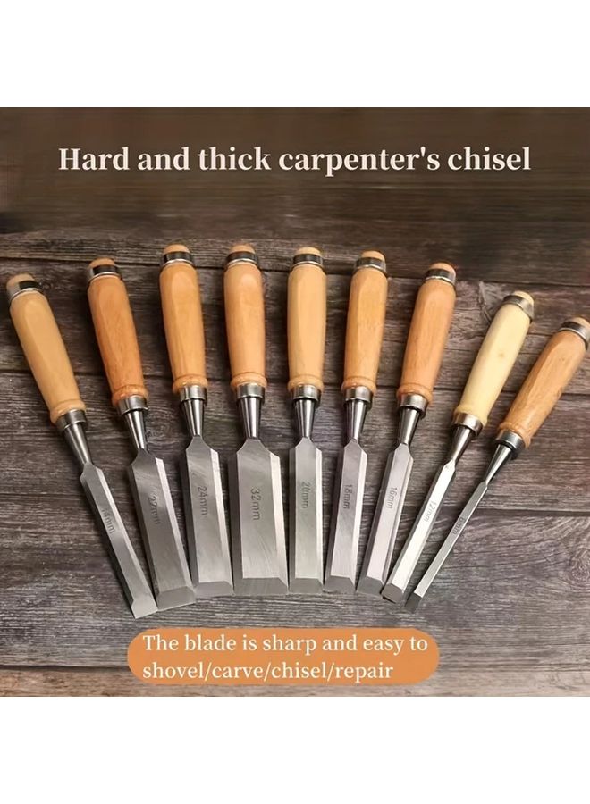 Woodworking Chisel Shovel Knife 8mm Carving Groove Tool Flat Chisel Handmade DIY Craft - Image 1