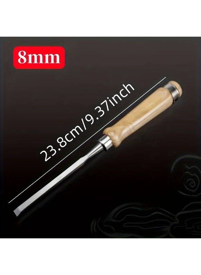 Woodworking Chisel Shovel Knife 8mm Carving Groove Tool Flat Chisel Handmade DIY Craft - Image 3