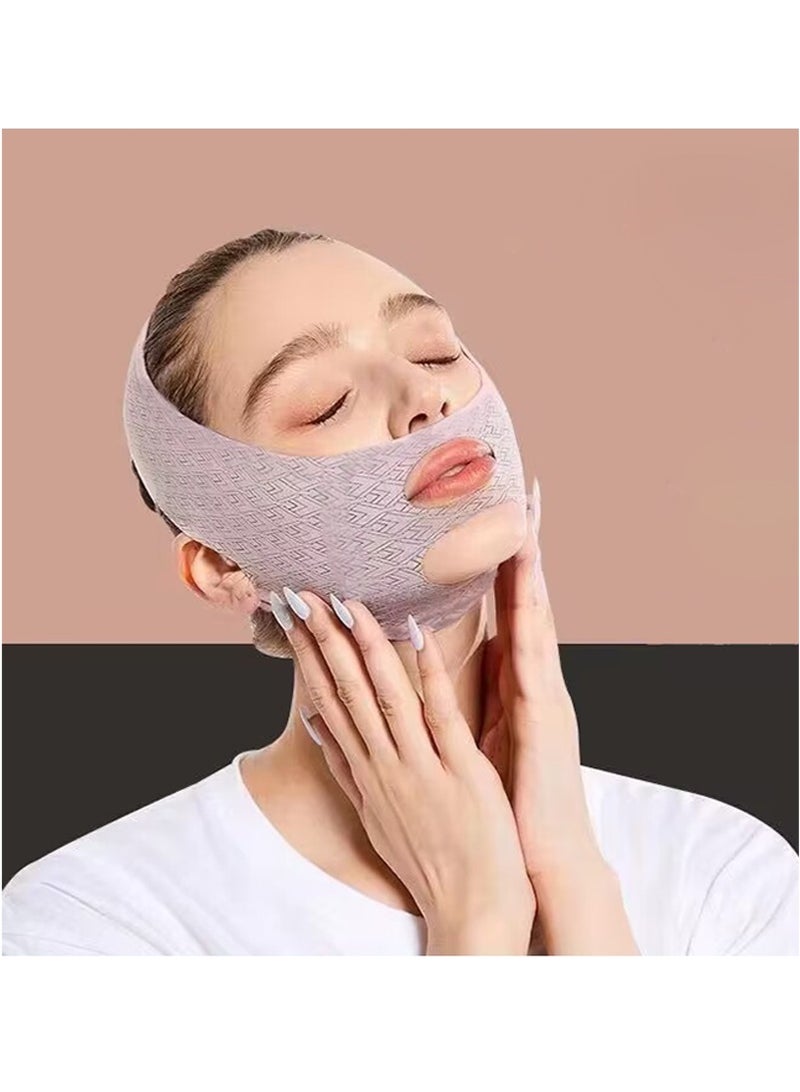 Chin Strap for Sleeping, Reusable Double Chin Reducer Eliminator for Women, V Line Lifting Mask Face Slimming Strap, Breathable Jawline Exerciser Lifting & Firming Prevent Sagging. - Image 2