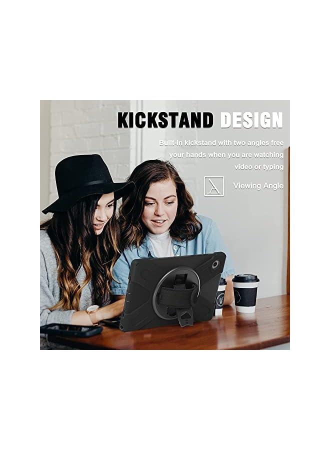 PROMASS Samsung Galaxy Tab A8 10.5 Inch Case Cover 2022, Full Body Cover With 360 Rotating Hand Strap&Shoulder Strap Heavy Duty Shockproof Durable Rugged Protective Case For A8 Tablet Sm-X200 Black - Image 4