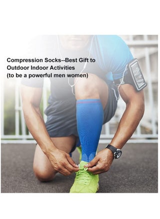 20-30 mmHg 4 Pair Medical Sport Compression Sock Unisex cotton support socks for Men Women Nurse - view 2