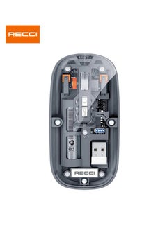 Recci Space Capsule Wireless Mouse – Transparent Design, Bluetooth & 2.4GHz Wireless, 1600 DPI, Silent Click, Ergonomic, Multi-Device Connectivity, Long Battery Life, Compatible with Windows, Mac, iOS, Android  - Image 1
