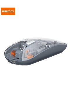Recci Space Capsule Wireless Mouse – Transparent Design, Bluetooth & 2.4GHz Wireless, 1600 DPI, Silent Click, Ergonomic, Multi-Device Connectivity, Long Battery Life, Compatible with Windows, Mac, iOS, Android  - Image 2