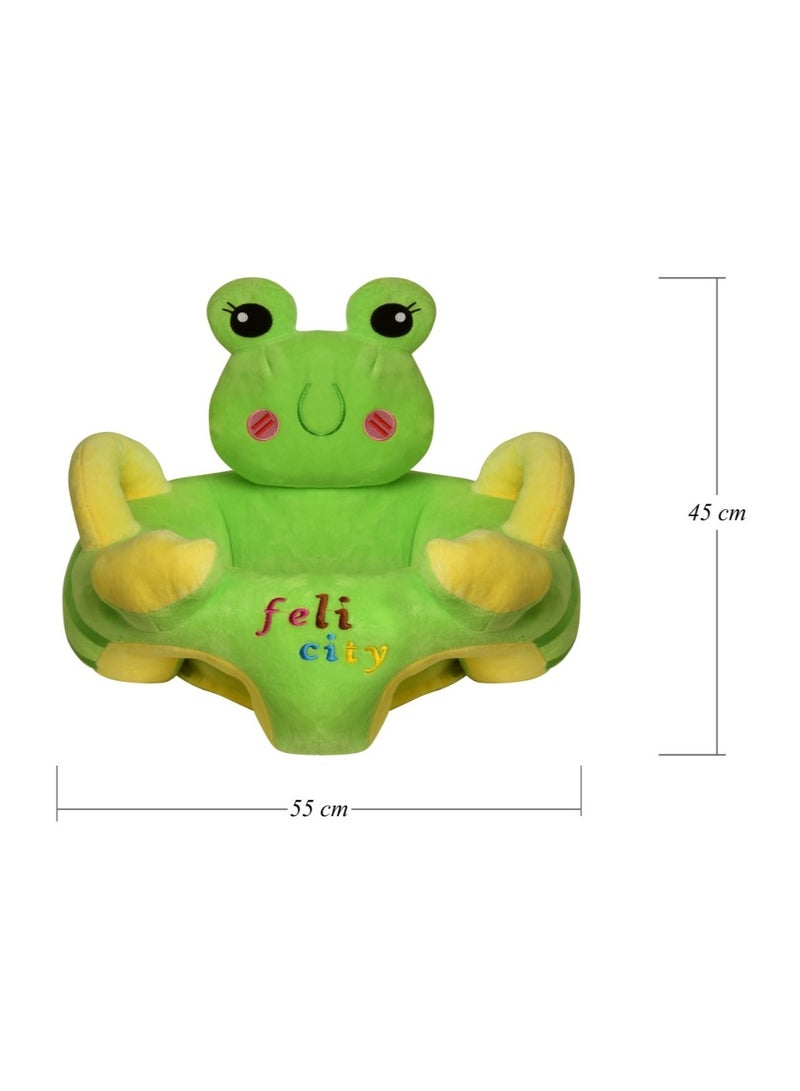 Frog figure baby's learning to sit soft plush sofa with support - Image 3