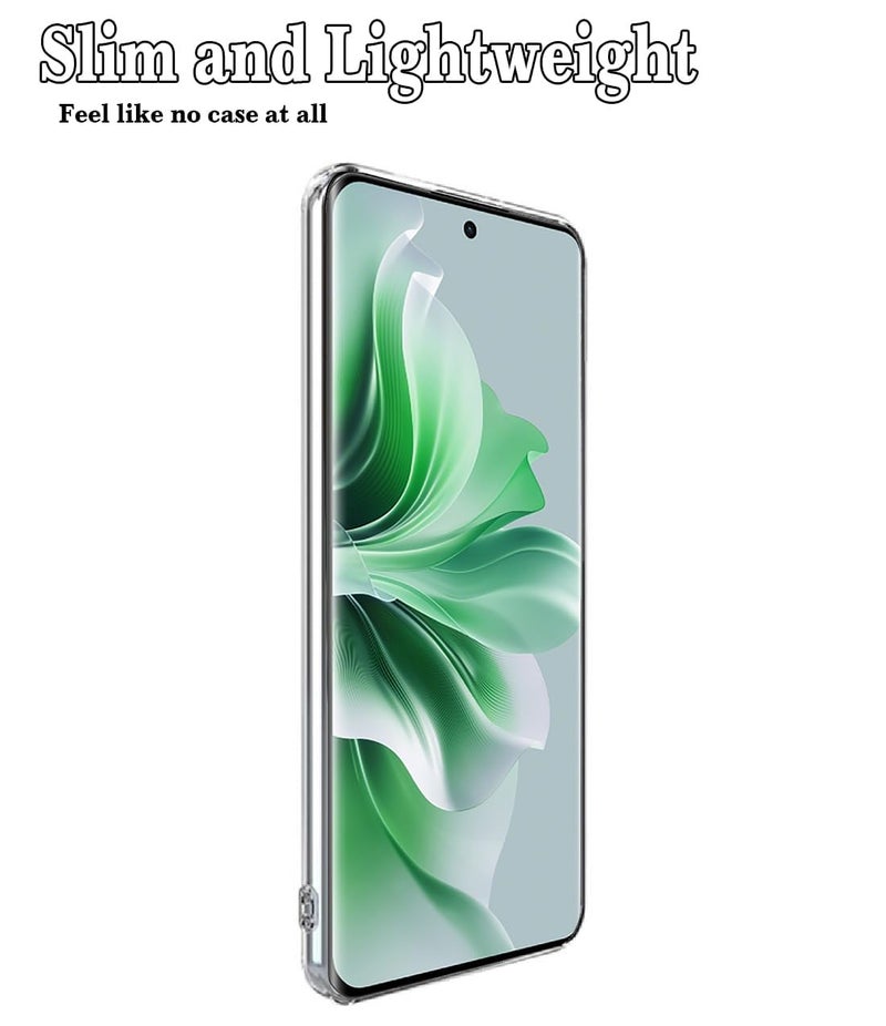 Nishtech غطاء خلفي شفاف هجين ناعم رفيع مضاد للغبار لجهاز أوبو رينو 11 برو 5G (2024) مع حماية الكاميرا - Image 4