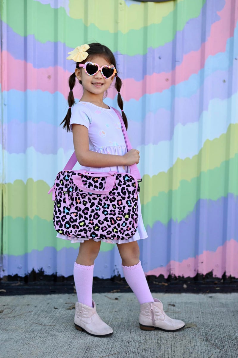 Choco Mocha Kids Tablet Sleeve Bag for Girls, 12.5 Inch Tablet Carrying Case for Fire 7 8 10 HD 8 10, Chromebook, Kindle Kids Edition, iPad, Leopard Pink - Image 3