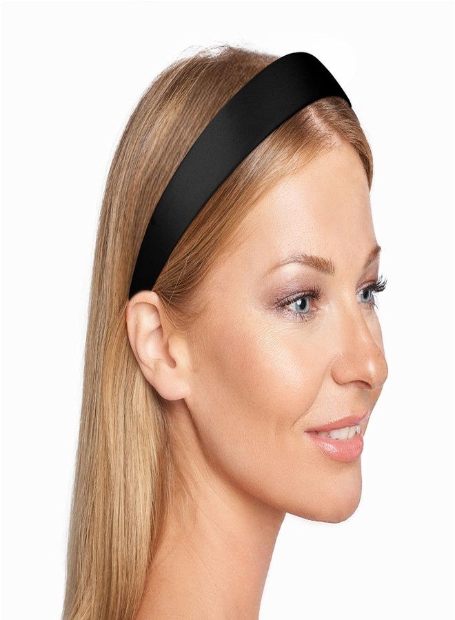 أماريفير مجموعة أماريفير من 12 قطعة من عصابات الرأس الساتان للنساء، مقاس 1.2 بوصة، باللون الأسود، مثالية للأعمال اليدوية، وصنع عصابات شعر سادة، وإكسسوارات شعر أنيقة للنساء والفتيات. - Image 4