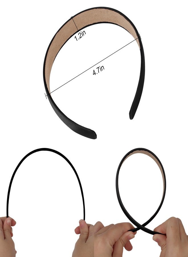أماريفير مجموعة أماريفير من 12 قطعة من عصابات الرأس الساتان للنساء، مقاس 1.2 بوصة، باللون الأسود، مثالية للأعمال اليدوية، وصنع عصابات شعر سادة، وإكسسوارات شعر أنيقة للنساء والفتيات. - Image 2