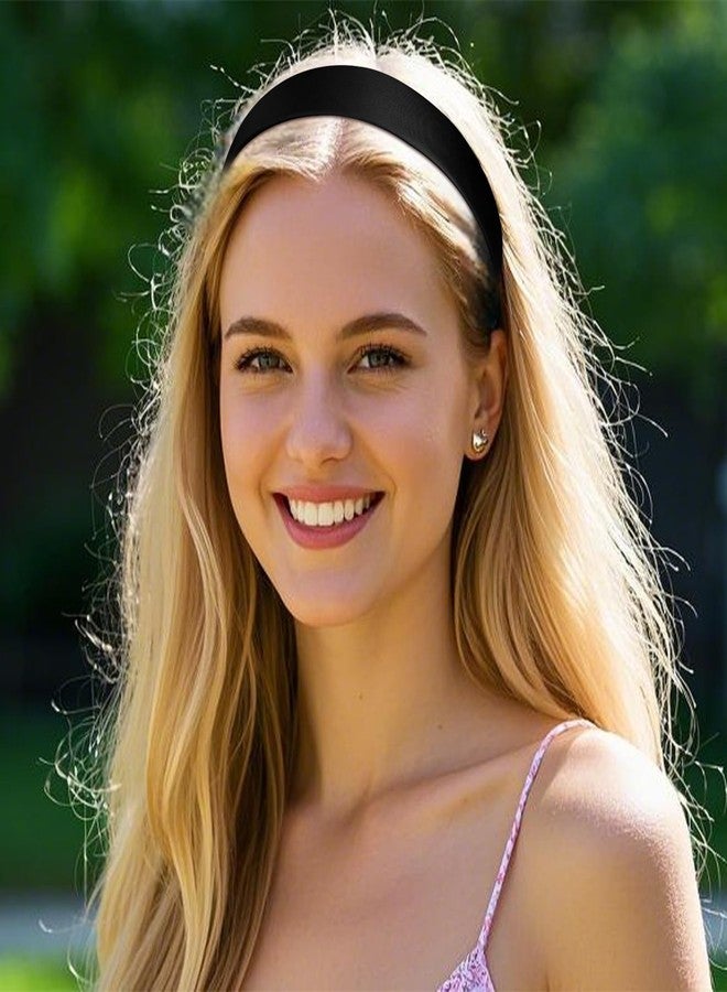 أماريفير مجموعة أماريفير من 12 قطعة من عصابات الرأس الساتان للنساء، مقاس 1.2 بوصة، باللون الأسود، مثالية للأعمال اليدوية، وصنع عصابات شعر سادة، وإكسسوارات شعر أنيقة للنساء والفتيات. - Image 5