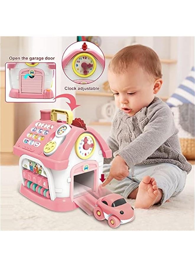MIXDE - Montessori Toys for 1+ Year Old Girl - Toddler Toys Age 1-2, 8-in-1 Toys with Sound/Lights/Music/Clock/Telephone/Car,Smart Learning Home - Image 1