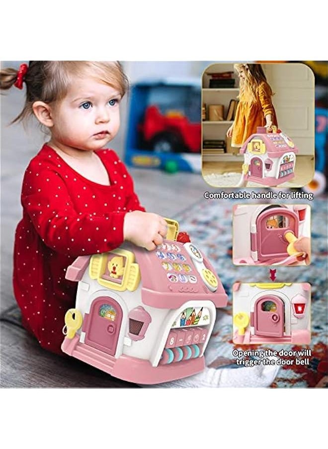 MIXDE - Montessori Toys for 1+ Year Old Girl - Toddler Toys Age 1-2, 8-in-1 Toys with Sound/Lights/Music/Clock/Telephone/Car,Smart Learning Home - Image 1