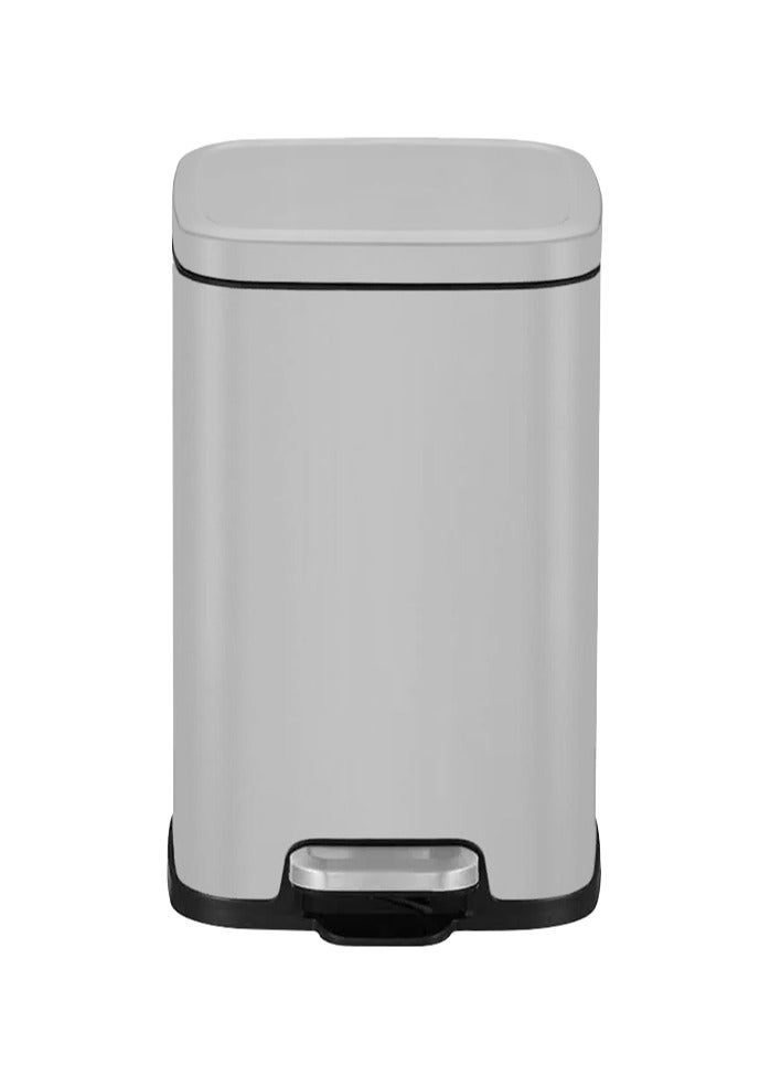 EKO STELLA SERIES | Brushed Stainless Steel Finish | Soft-Closing | Fingerprint-Resistant | Premium Pedal Trash Bin | Multiple Sizes ( 6 - 12 L) To Suit Different Places | 6 Liters | Matte Grey  - Image 1