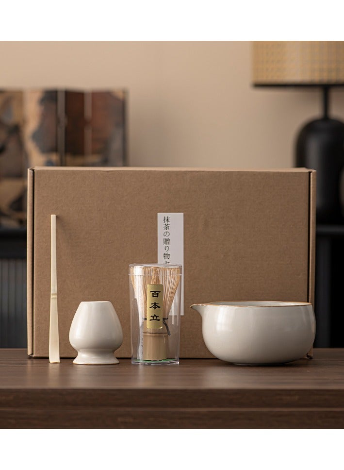 Dominy Matcha Set - Match Bowl and Whisk,15 OZ, Matcha Scoop | Matcha Whisk Stand (Chasen Holder) - 4pc Perfect Matcha Kit for Matcha Tea Ceremony - Image 1