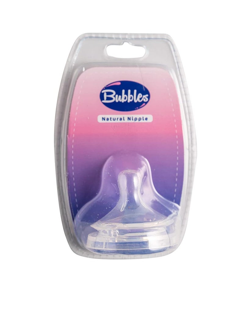 Bubbles Natural nipple 3m
