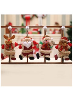 Beauenty Christmas Decorations,4 Pack Xmas Tree Decorations Christmas Ornaments Gift Santa Claus Snowman Tree Toy Doll Hang Decor Merry Christmas Decorative Pendants Party Decor Gifts Home Bedroom  - Image 3