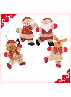 Beauenty Christmas Decorations,4 Pack Xmas Tree Decorations Christmas Ornaments Gift Santa Claus Snowman Tree Toy Doll Hang Decor Merry Christmas Decorative Pendants Party Decor Gifts Home Bedroom  - Image 4