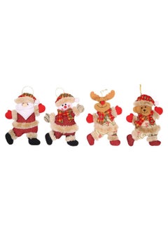 Beauenty Christmas Decorations,4 Pack Xmas Tree Decorations Christmas Ornaments Gift Santa Claus Snowman Tree Toy Doll Hang Decor Merry Christmas Decorative Pendants Party Decor Gifts Home Bedroom  - Image 5
